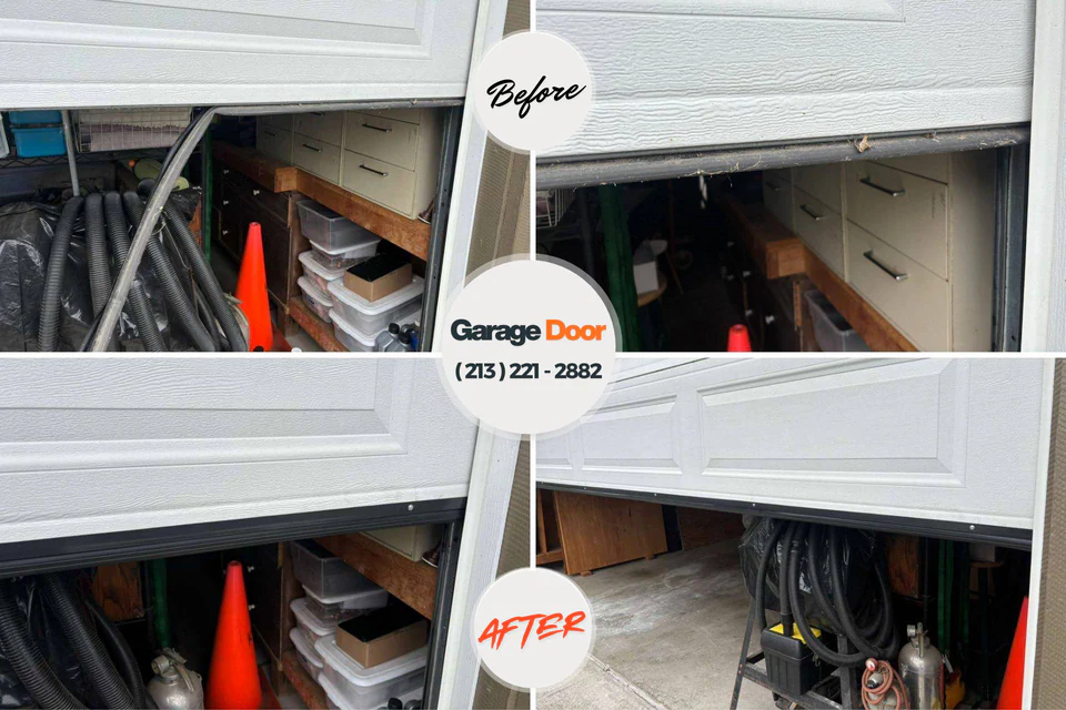 Before and after: garage door repair Tell City, IN